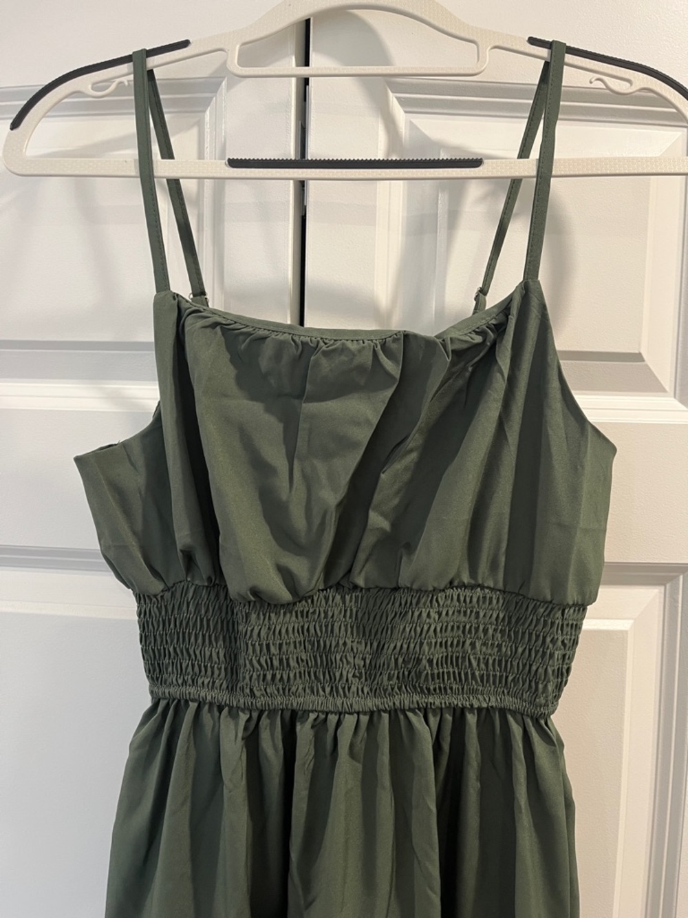 🌟HOST PICK🌟. Women’s Olive Green Tiered Maxi Dress w/ side slit - Picture 3 of 6